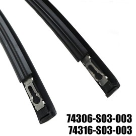 OSCTAUS 2Pcs LH & RH Door Roof Side Molding Trim Compatible with Honda Civic 1996 1997 1998 1999 2000 74316-S03-003 74306-S03-003