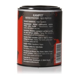 Real Red Kampot Pepper - World of Pepper - 30 g - Exclusive Aromatic Pepper from Cambodia - Premium Quality