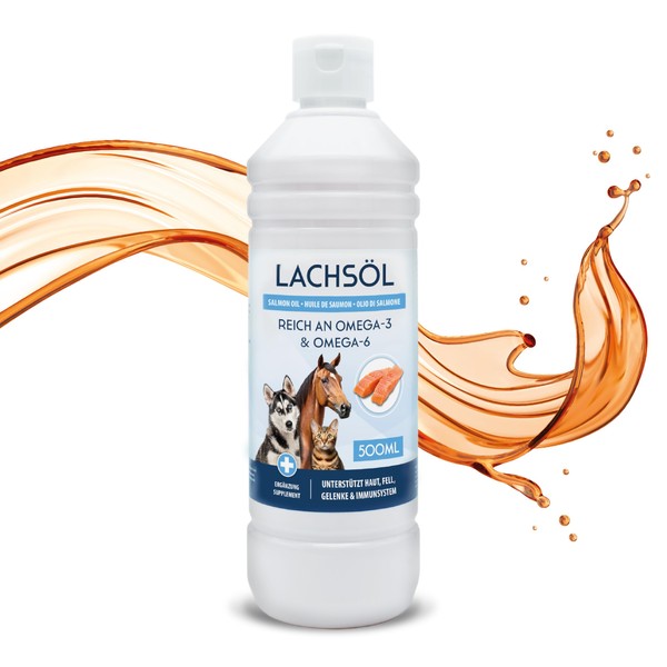 500 ml Premium Salmon Oil for Dogs, Cats and Horses,