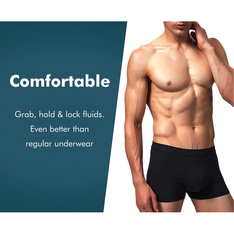 AIRCUTE Washable Urinary Incontinence Underwear for Men, Instant Absorbency, Bladder
