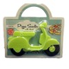 Eddingtons 730010 Green Lambretta Vespa Scooter Pizza Cutter, Plastic,Stainless Steel