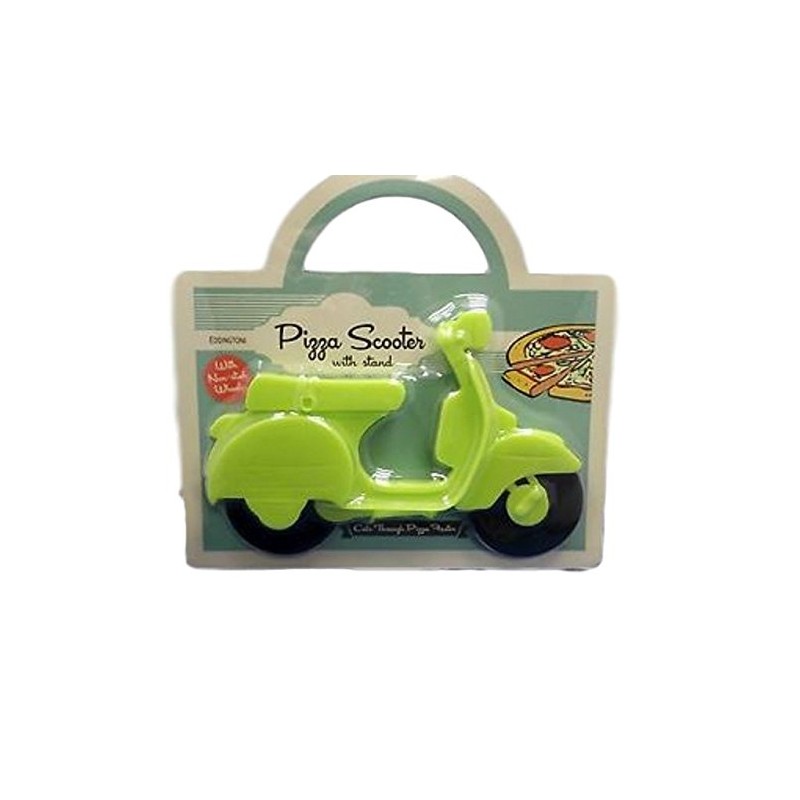 Eddingtons 730010 Green Lambretta Vespa Scooter Pizza Cutter, Plastic,Stainless Steel