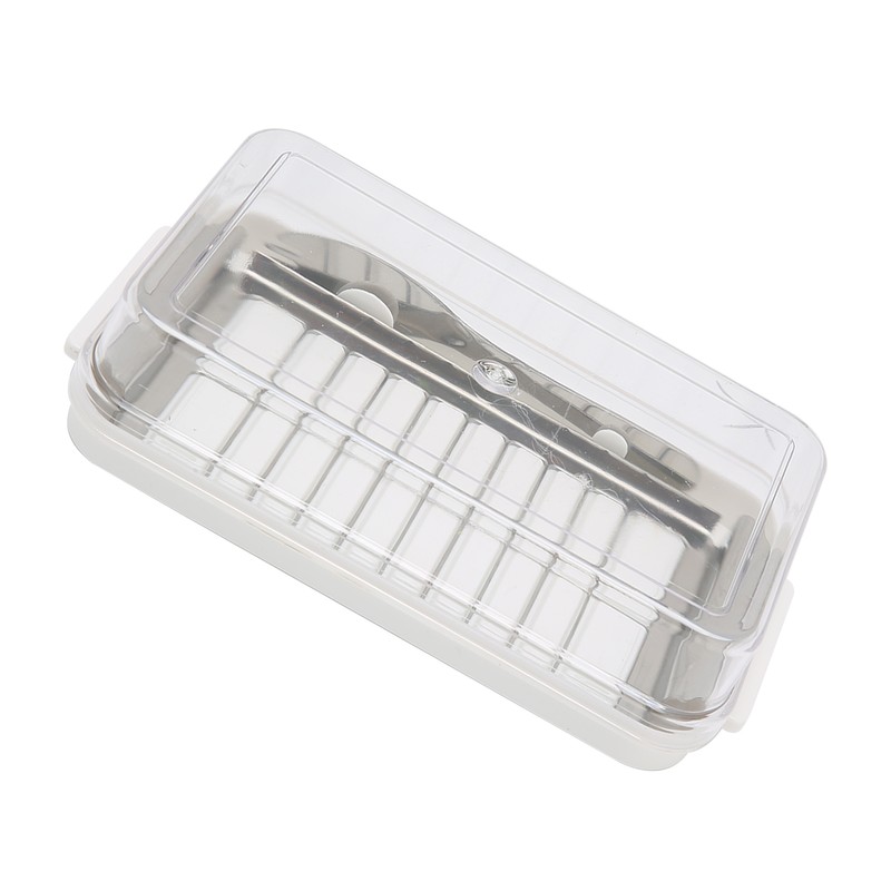 Stainless Steel Butter Cutter Box Cheese Storage Container with Transparent