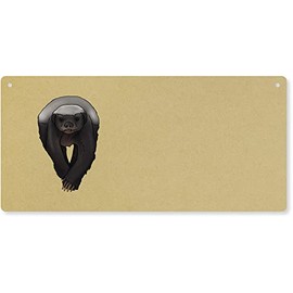 'Honey Badger' Large Wooden Wall Plaque/Door Sign (DP00053622)