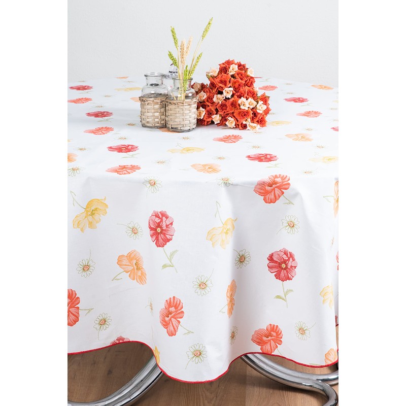 ESSE HOME Tablecloth Spring Summer Rectangular Round Oval Pure Cotton
