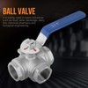 1-Piece Ball Valve DN25 Stainless Steel Three-Way Valve L Type