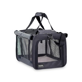 Vallthy Cat Carrier - Pet Carrier - Dog Carrier - Cat Travel Carrier - Cat Carrier Airline Approved - Small Animal Carrier - Cat Bag - Cat Carrier for 2 Cats - Cat Crate - Cat Carrier Large - (Black)