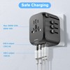 Travel Plug Adapter Worldwide 25 W, Travel Adapter with 2