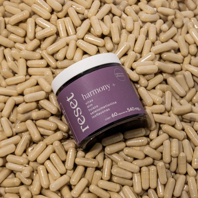 Reset | Harmony+ |vitex Dim Folato Selenio Isoflavonas 60cap Sabor