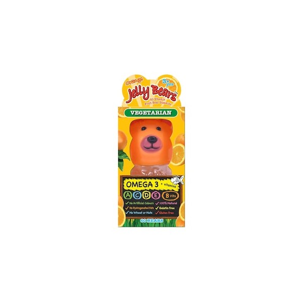 Jelly Bears Omega 3 Orange Fruit Bear 60 Chewables