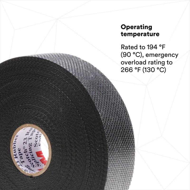 3M Scotch Rubber Splicing Tape 23, 1 in x 30