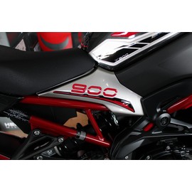 Tankpad Motorcycle Sticker Decal Compatible with Kawasaki Z900 Red Silver X550174VA