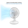 Comfort Zone 6-inch Mini Desk Fan with Fully Adjustable Tilt,
