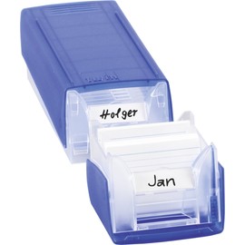 Brunnen 102058534 Karteikasten / Twinboxx (für Karteikarten, A8, gefüllt mit 100 linierten Karteikarten) blau