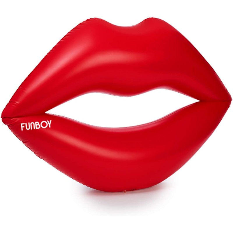 FUNBOY Giant Inflatable Red Lips Pool Float, Luxury Float for