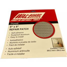 WALLBOARD WAL BOARD TOOLS 8" X 8"/  REPAIR PATCH DRYWALL/ SELF-ADHESIVE/ NEW!