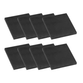 PATIKIL Rubber Solid Anti-Vibration Pads, 8 Pcs 60mm x 6mm Thick Rubber Square Washers Multi-Purpose Gasket Pad Bushings Spacer for HVAC Compressor Air Conditioner, Black