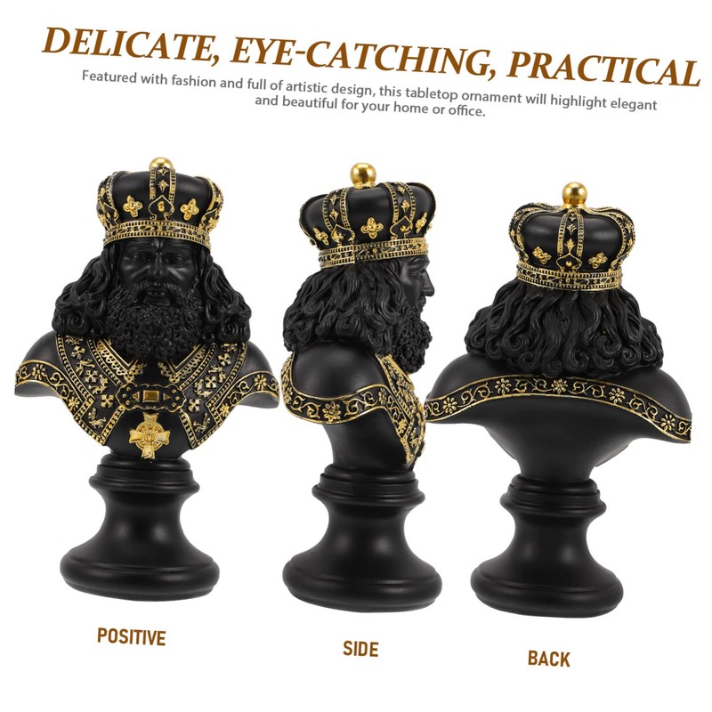 GRIRIW Desktop Chess Sculpture Chic Office Decor Stylish Chess Status