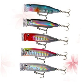 WHAMVOX Realistic Fishing Hooks 5 Pcs 7cm Spinner Baits for Trout Fishing Random Color