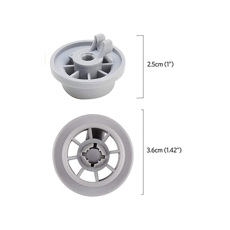 BDHI 8pcs 165314 Dishwasher Lower Rack Wheel Clips Replacement for