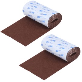 Felt Furniture Pads, Non Slip Self Adhesive Cuttable Felt Tape Brown Heavy Duty Felts Strip Roll for Protecting Hardwood Floors Chair Wall Protector (40 x 5 x 0.12 Inch, 2 Pack)
