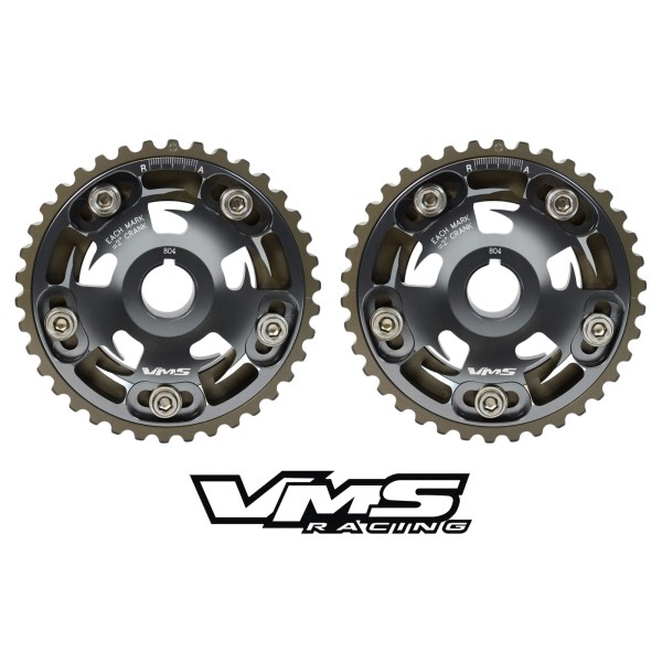 Unbranded 2 GUNMETAL VMS RACING ADJUSTABLE CAM GEARS FOR HONDA