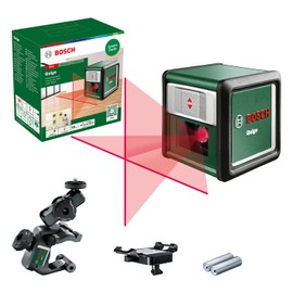 Bosch Home and Garden Cross line Laser Quigo with Universal clamp MM 2, Easy and Precise Alignment with Flexible Positioning of The Tool Thanks to The Universal clamp, in Cardboard Box