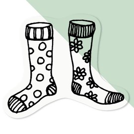 'Odd Socks' Clear Sticker Decal – Waterproof Film for Windows, Cars, Walls & Crafts, Large (210mm) (DC00113974)