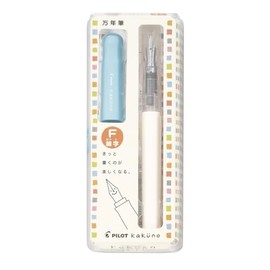 Pilot Kakuno Fine-Nib Fountain Pen, White Body Soft Blue Cap Body (FKA-1SR-SLF)