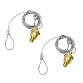 ZYAMY 2PCS Air Tank Drain Valve Plug Fitting 1/4 inch NPT with 60 inch cable Truck Accessories Pull Cable Drain Valve Semi Truck Air Tank Drain Valve For Air Brake Equipment