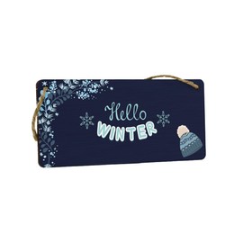 Winter Wonderland Hanging Sign - Festive Plywood Christmas Wall Decor