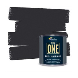 THE ONE All-In-One Paint & Primer - Charcoal Matte, 84.5 Fl Oz/2.5 Liter | 1 Coat Formula | Easy Indoor & Outdoor Decorating for Home & Garden Walls, Floors & Furniture | Water-Based & Low VOC