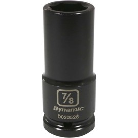 Dynamic Tools 3/4-Inch Drive 6 Point SAE, 7/8-Inch Deep Length, Impact Socket