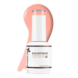 Nicedeco Hema Free Builder Nail Gel Polish 15ML Cruelty Free Vegan 8 in 1 Builder Base Gel Strengthener Gel Hard Gel Builder Extension Nail Gel -017