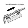 4pcs 304 Stainless Steel Flat Pin Hinge Spring Latch Movable
