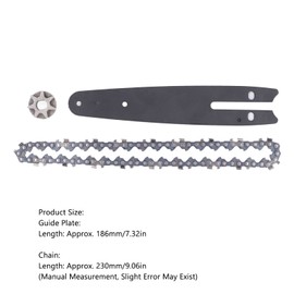 Chainsaw Chain and Guide Bar Set, Chainsaw Chain Set, Ergonomic Design, Saw Replacement Accessories for Mini Electric Chainsaw