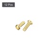 sourcing map Brass Machine Screws, M3x10mm Phillips Pan Head Fastener