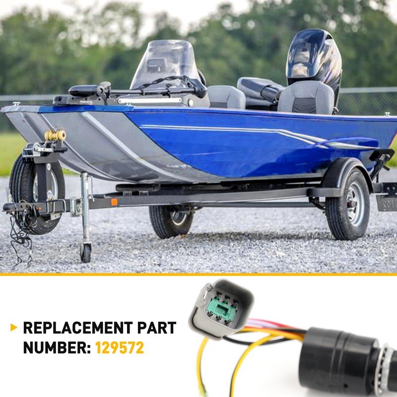 JERBOR 129572 Ignition Switch with Keys Fit for Tracker Boats,