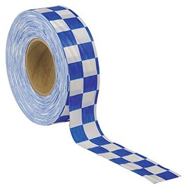 Flagging Tape, White/Blue, 300ft x 1-3/8In