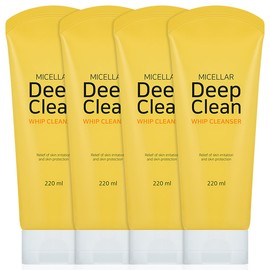 touch me Deep Clean Micellar Whip Foam Cleansing Large Capacity Cleansing Foam 220ml 4pcs Blackhead Sebum Pores / 딥클린 미셀라 휩 폼클렌징 대용량 클렌징폼 220ml 4개 블랙헤드 피지 모공