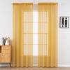 MIULEE 2 Panels Solid Color Gold Sheer Fall Window Curtains