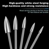 SIGANDG Engraving Drill Wood Carving Tool 5 Pieces HSS Engraving