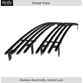 APS Compatible with 1999-2002 Chevy Silverado 1500 & 00-06 Suburban Tahoe Main Upper Stainless Steel Black 8X6 Horizontal Billet Grille Insert S18-J86058C