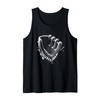 Baseball Glove 3D Wireframe - Vintage Baseball Lover Tank Top