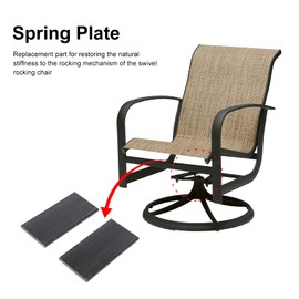 LukLoy 2 Pack Swivel Rocker Patio Chair Spring Plate Replacement Parts, 2.5" X 5" Universal Fiberglass Patio Chairs Swivel Rocking Chair Parts