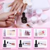 Acrylic Nail Kit with Drill: 20g Clear White Pink Acrylic