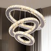 WECHAET Modern Round LED Chandeliers for Dining Room Light Fixture,