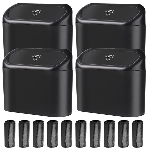 HEKAMU 4PCS Portátil Cubo de Basura para Coche, Automóviles Accesorios