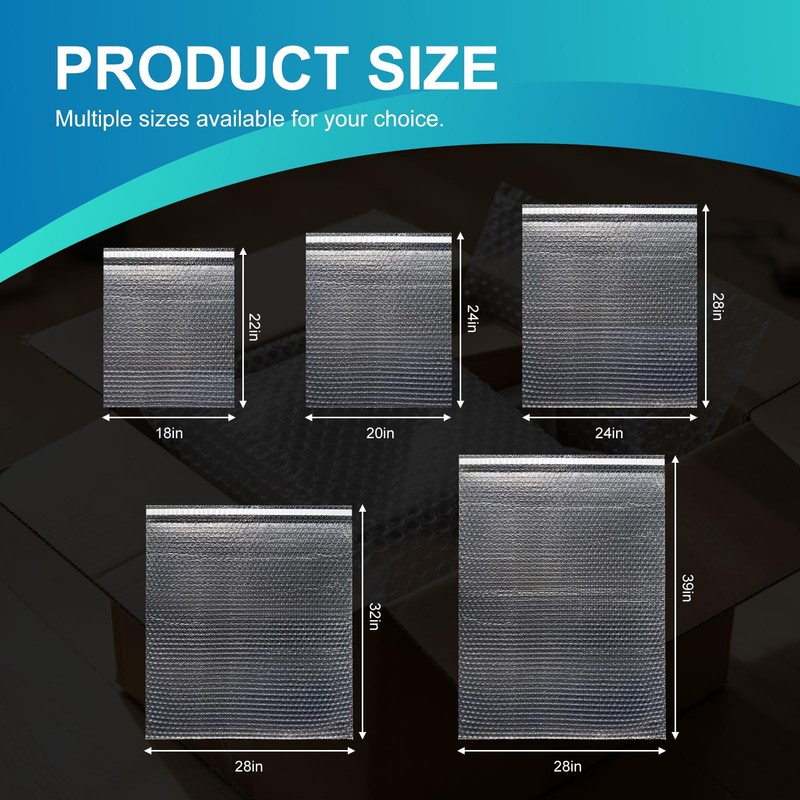 5 Pack 28" X 39" Clear Self Sealing Extra Large