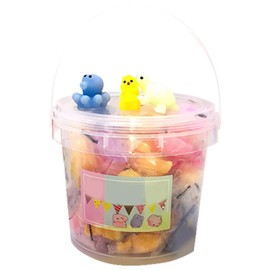 Aswalling Squishy Toy Kit 24Pcs Favors for Kids, Mochi Toy Stress Reliever Anxiety Toys Set Kit Easter Basket Stuffers with Storage Box